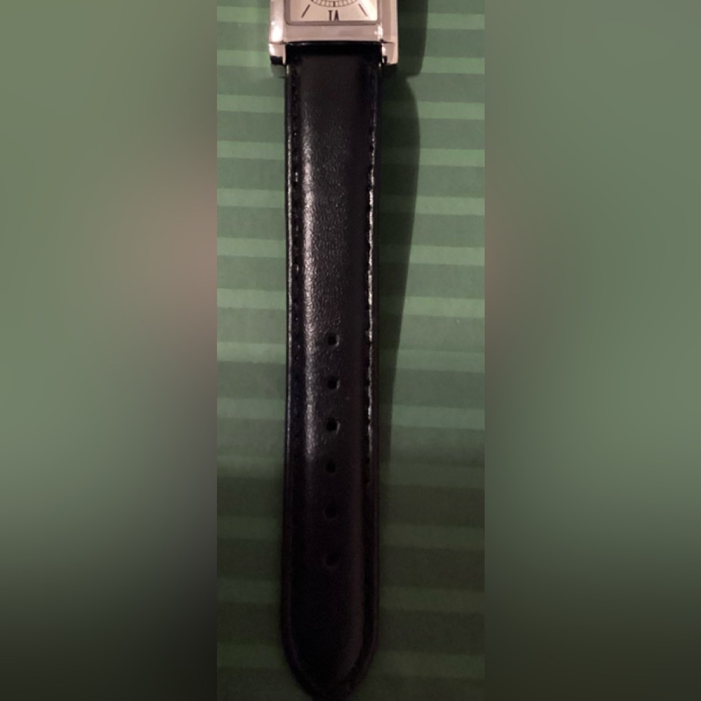 Vintage Artistry Watch NWT Silver Rectangular Watch w. Black Band needs battery - Picture 14 of 15